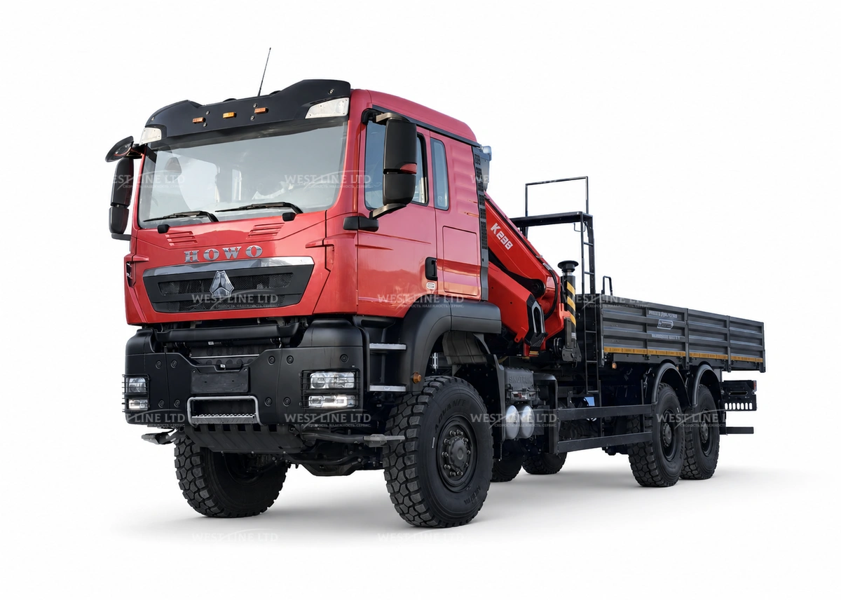 bortovoj-gruzovik-s-kmu-howo-t5g-6x6-kmu-sunhunk-k238-4 image Купить бортовой грузовик с КМУ HOWO T5G 6x6 в Казахстане